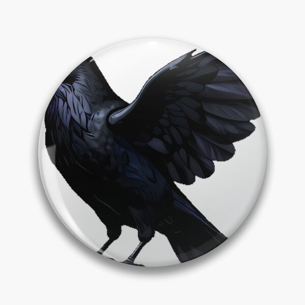 Item preview, Raven with Crystal Heart Pendant designed and sold by IllumeInk.