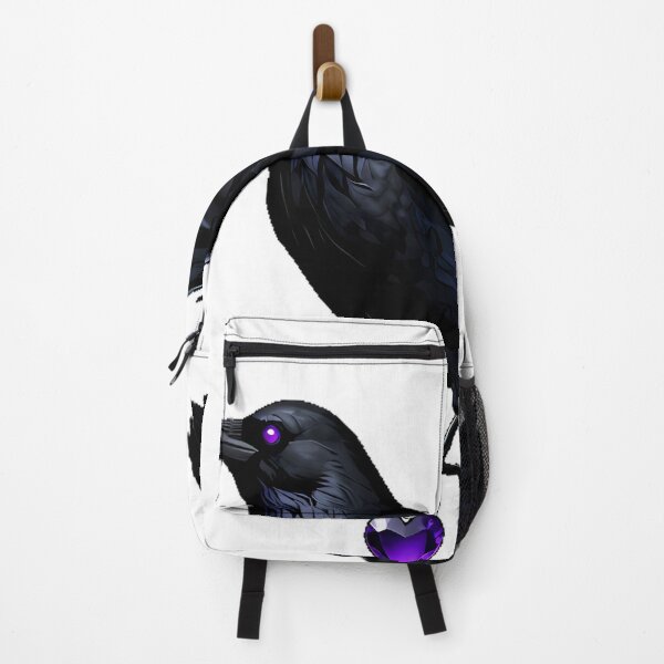Item preview, Raven with Crystal Heart Pendant designed and sold by IllumeInk.