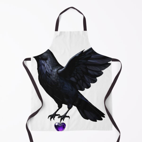 Item preview, Raven with Crystal Heart Pendant designed and sold by IllumeInk.