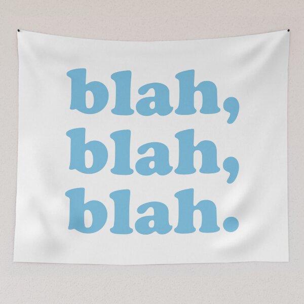 Item preview, blah blah blah (Blue on white) designed and sold by STUDIO-72.