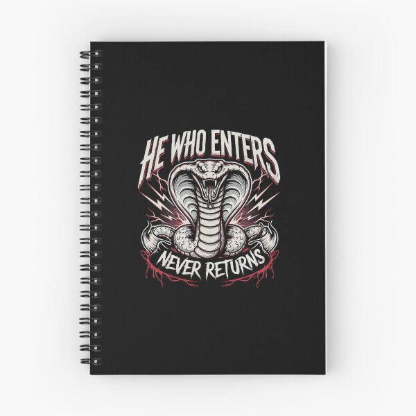 Item preview, He Who Enters Never Returns Cobra White Line Metal Graphic designed and sold by Enea Kelo.