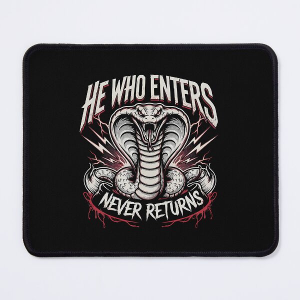 Item preview, He Who Enters Never Returns Cobra White Line Metal Graphic designed and sold by Enea Kelo.