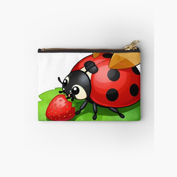 Item preview, Cute Ladybug on a Strawberry Leaf designed and sold by pumsquare.