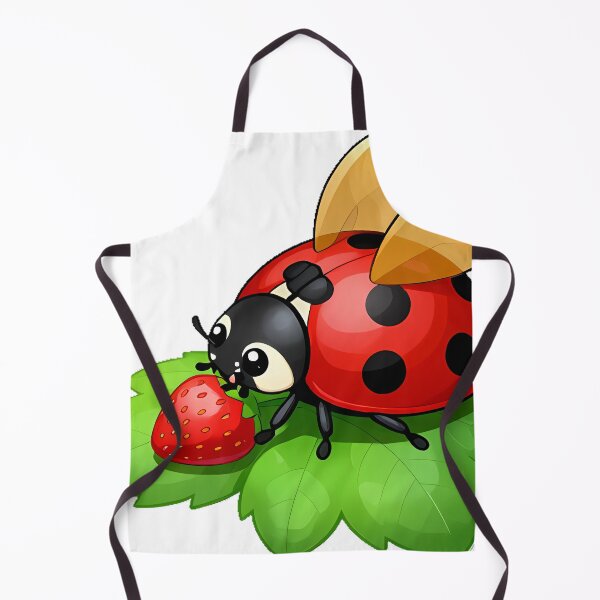 Item preview, Cute Ladybug on a Strawberry Leaf designed and sold by pumsquare.