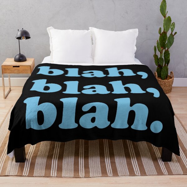 Item preview, blah blah blah (Blue on black) designed and sold by STUDIO-72.