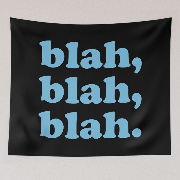 Item preview, blah blah blah (Blue on black) designed and sold by STUDIO-72.