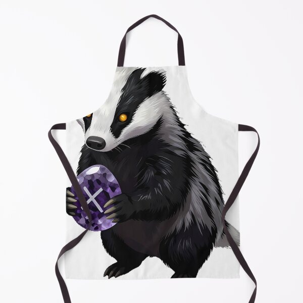 Item preview, Rune Caster Badger with Amethyst Rune Stone designed and sold by IllumeInk.