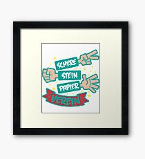 Scissors stone paper club Framed Print