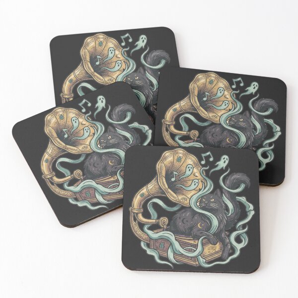 Item preview, Haunted Gramophone Black Cat Ghostly designed and sold by MewSpooky.