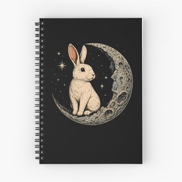 Item preview, Vintage Moon Rabbit Crescent Celestial Night Dream designed and sold by Moizento.