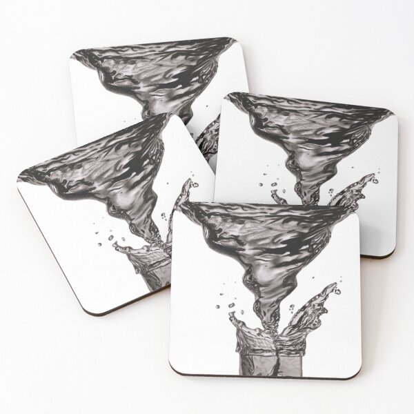 Item preview, Hyperrealistic Water Splash Black and White Art designed and sold by Peace Ikwumenu.