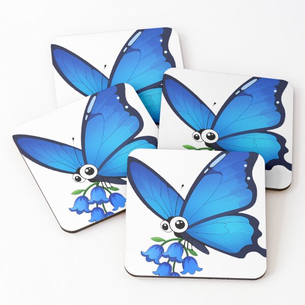 Item preview, Blue Morpho Butterfly on Bluebells designed and sold by pumsquare.