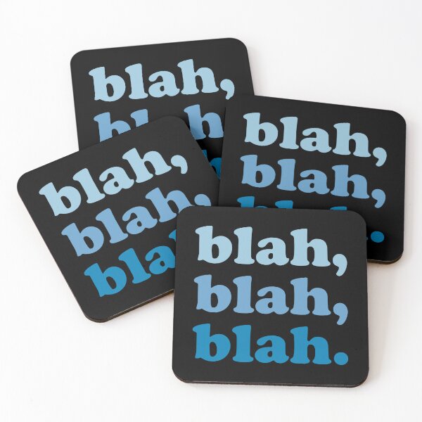 Item preview, blah blah blah (Blue blue blue on black) designed and sold by STUDIO-72.
