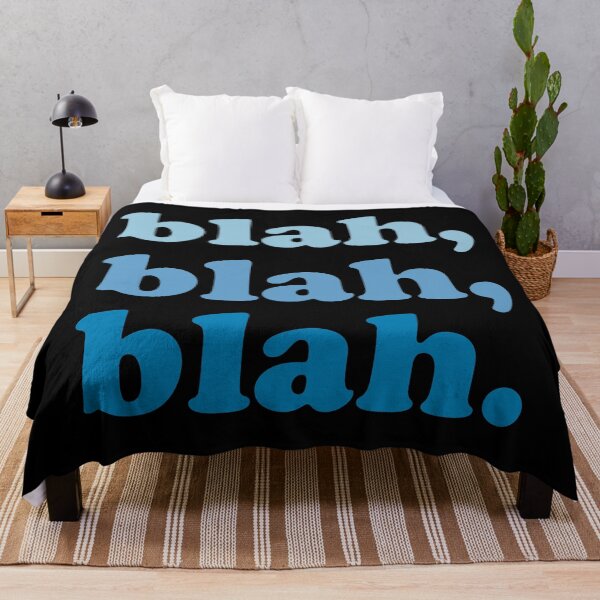 Item preview, blah blah blah (Blue blue blue on black) designed and sold by STUDIO-72.