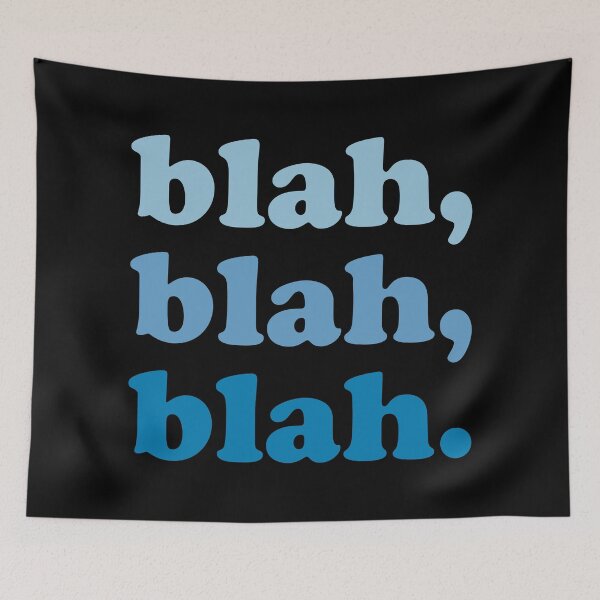 Item preview, blah blah blah (Blue blue blue on black) designed and sold by STUDIO-72.