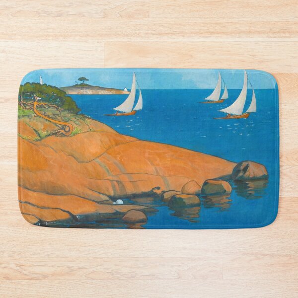 Item preview, Archipelago View, Sailing yachts nautical maritime seascape painting print by Venny Soldan Brofeldt designed and sold by Jéanpaul  Ferro.
