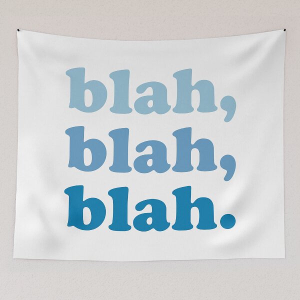 Item preview, blah blah blah (Blue blue blue on white) designed and sold by STUDIO-72.