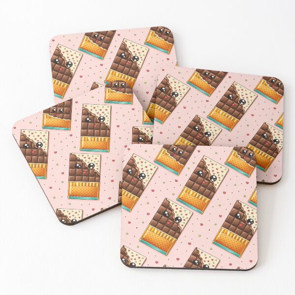 Item preview, Kawaii Chocolate Bar Biscuit Seamless Pattern designed and sold by Suha Design Studio.