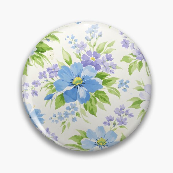 Item preview, Vintage English Blue Floral - Cottagecore Forget-Me-Not Pattern designed and sold by Ela Art Space .