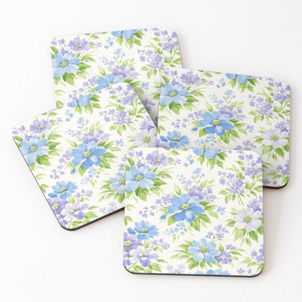 Item preview, Vintage English Blue Floral - Cottagecore Forget-Me-Not Pattern designed and sold by Ela Art Space .