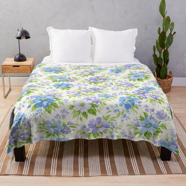 Item preview, Vintage English Blue Floral - Cottagecore Forget-Me-Not Pattern designed and sold by Ela Art Space .