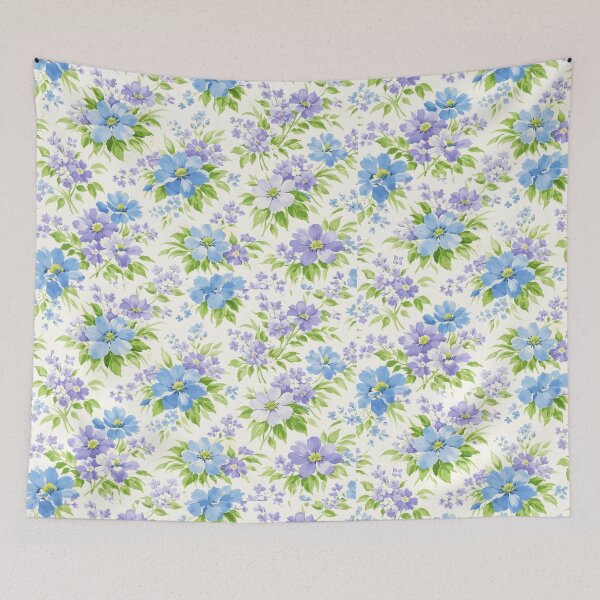Item preview, Vintage English Blue Floral - Cottagecore Forget-Me-Not Pattern designed and sold by Ela Art Space .