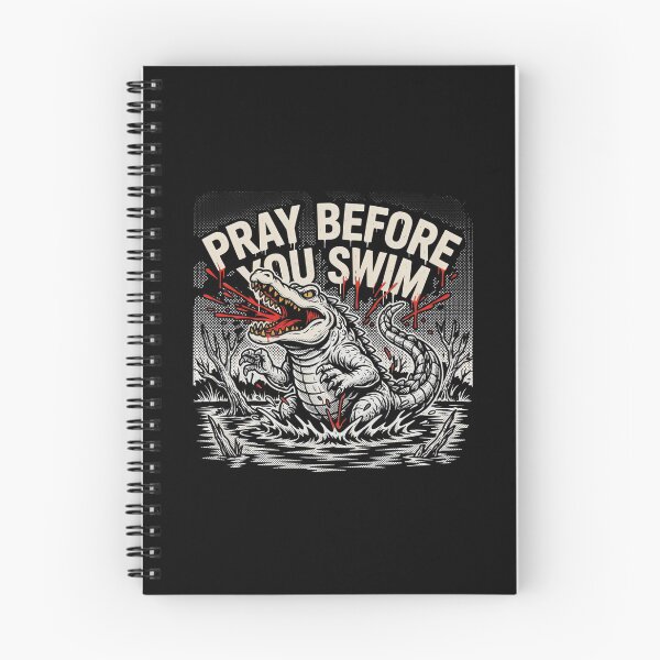 Item preview, Pray Before You Swim White Crocodile Blood Spray Graphic designed and sold by Enea Kelo.