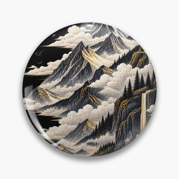 Item preview, Compressed Horizon – Surreal Mountain Landscape designed and sold by rigelcreation.