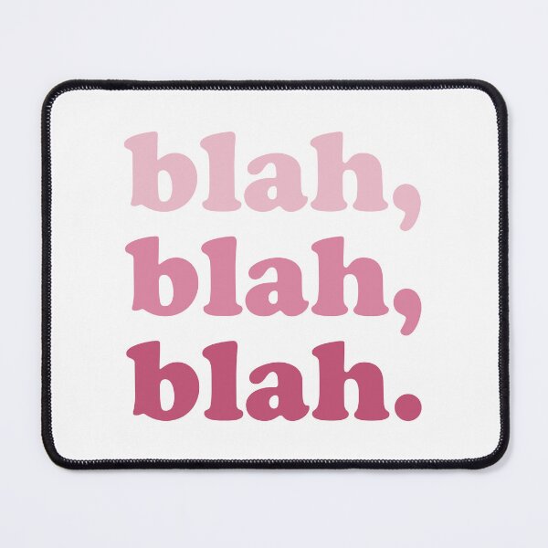 Item preview, blah blah blah (Pink pink pink on white) designed and sold by STUDIO-72.