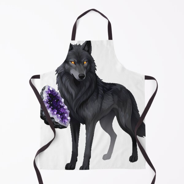 Item preview, Gothic Wolf with Amethyst Geode designed and sold by IllumeInk.