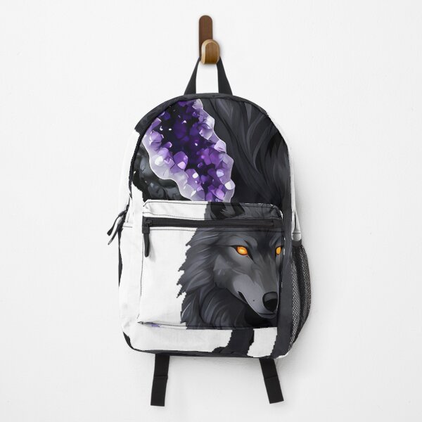Item preview, Gothic Wolf with Amethyst Geode designed and sold by IllumeInk.