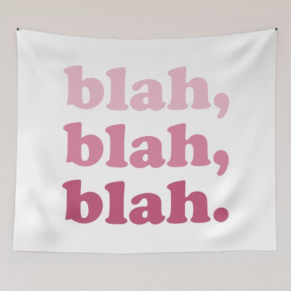 Item preview, blah blah blah (Pink pink pink on white) designed and sold by STUDIO-72.