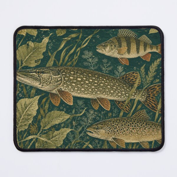 Item preview, Vintage Freshwater Fish with Pike Perch and Trout designed and sold by Planthem.