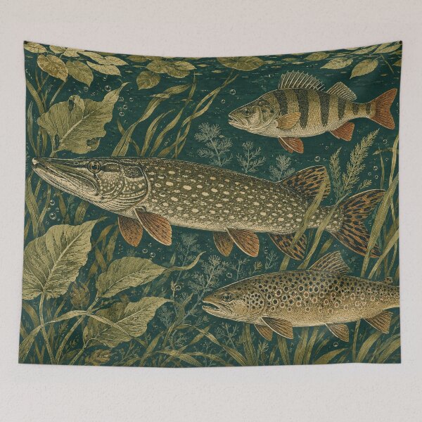 Item preview, Vintage Freshwater Fish with Pike Perch and Trout designed and sold by Planthem.