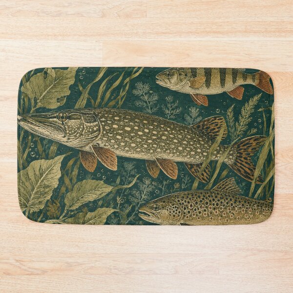 Item preview, Vintage Freshwater Fish with Pike Perch and Trout designed and sold by Planthem.