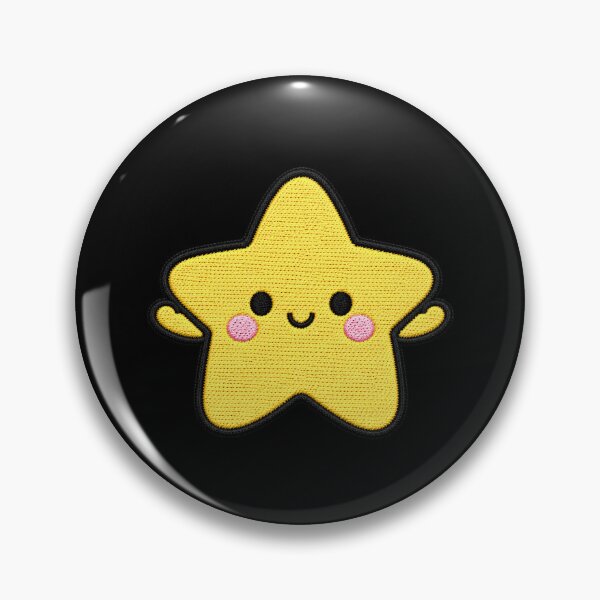 Item preview, Cute Kawaii Star Embroidery Patch Illustration designed and sold by ColorSplash123.