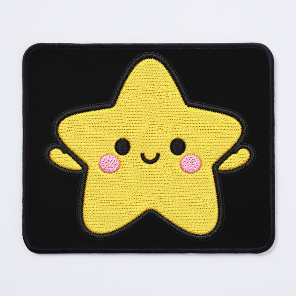 Item preview, Cute Kawaii Star Embroidery Patch Illustration designed and sold by ColorSplash123.