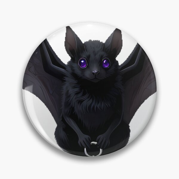 Item preview, Bat with Amethyst Crescent Charm designed and sold by IllumeInk.