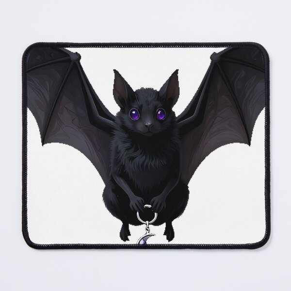 Item preview, Bat with Amethyst Crescent Charm designed and sold by IllumeInk.