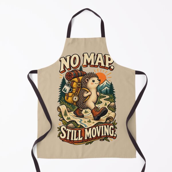 Item preview, No Map, Still Moving – Adventurous Hedgehog designed and sold by VioVibe.