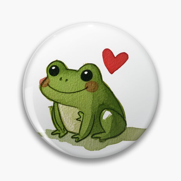 Item preview, Cute Little Frog with Heart – Whimsical Watercolor Frog designed and sold by KAM-KAM-STORE.