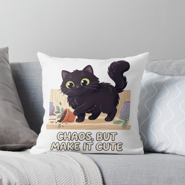 Item preview, Funny Mischievous Black Cat Chaos But Make It Cute Graphic designed and sold by DiNata.