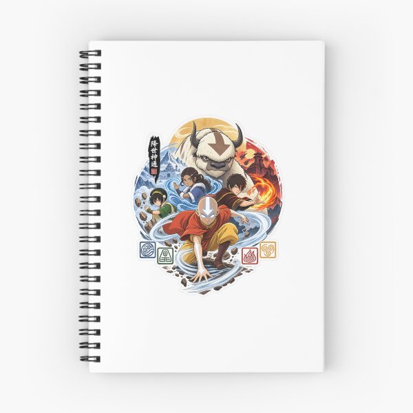 Item preview, Avatar Team Gaang Sticker - Four Elements Aang Toph Katara Zuko Appa Art designed and sold by Expats Studio.