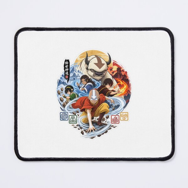 Item preview, Avatar Team Gaang Sticker - Four Elements Aang Toph Katara Zuko Appa Art designed and sold by VYBEHAUS.