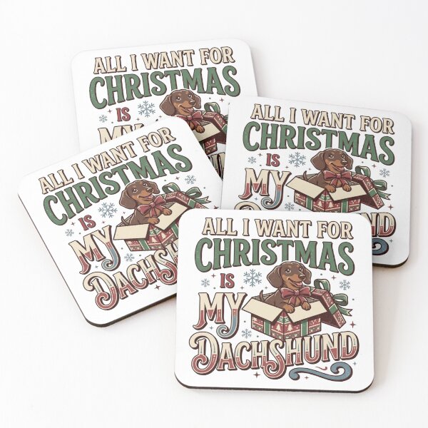 Item preview, All I Want For Christmas Is My Dachshund Vintage Wiener Dog Holiday Doxie Mom Gift designed and sold by raedattia.