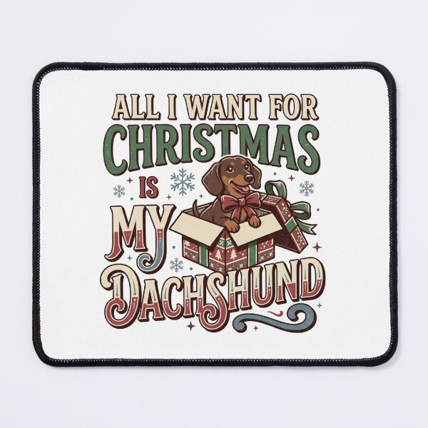 Item preview, All I Want For Christmas Is My Dachshund Vintage Wiener Dog Holiday Doxie Mom Gift designed and sold by raedattia.
