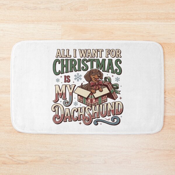Item preview, All I Want For Christmas Is My Dachshund Vintage Wiener Dog Holiday Doxie Mom Gift designed and sold by raedattia.