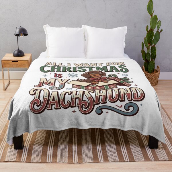 Item preview, All I Want For Christmas Is My Dachshund Vintage Wiener Dog Holiday Doxie Mom Gift designed and sold by raedattia.