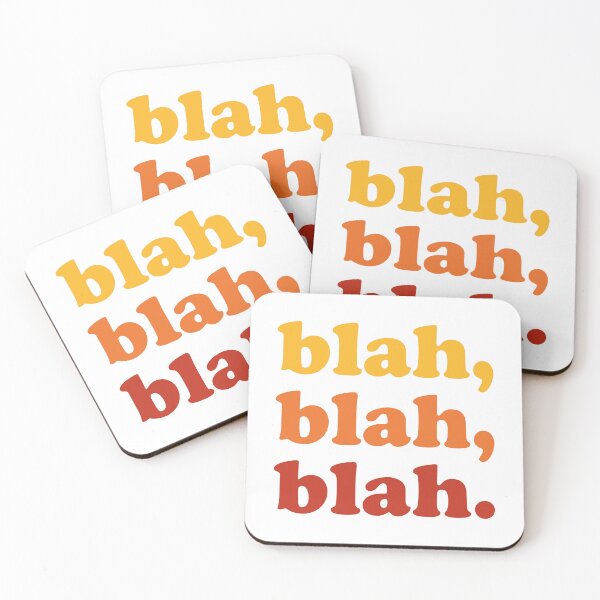 Item preview, blah blah blah (Yellow orange red on white) designed and sold by STUDIO-72.