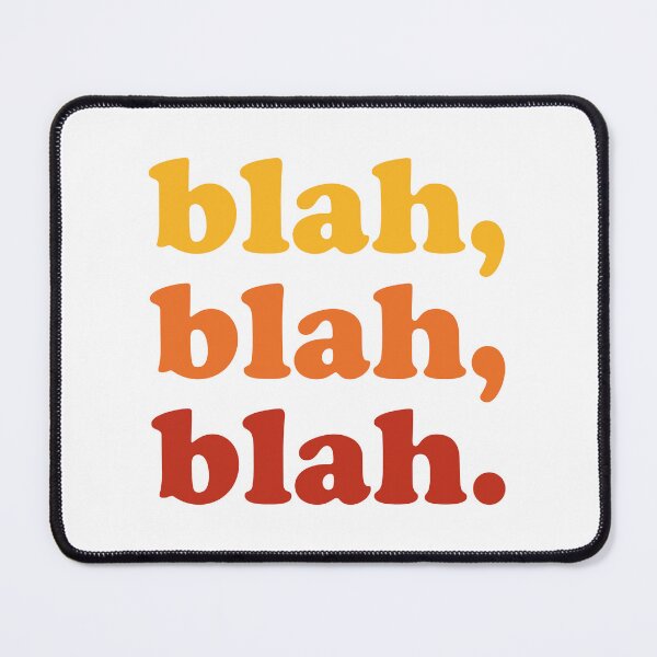 Item preview, blah blah blah (Yellow orange red on white) designed and sold by STUDIO-72.